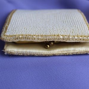 Woman's Elegantly Hand-Beaded Wallet Vintage